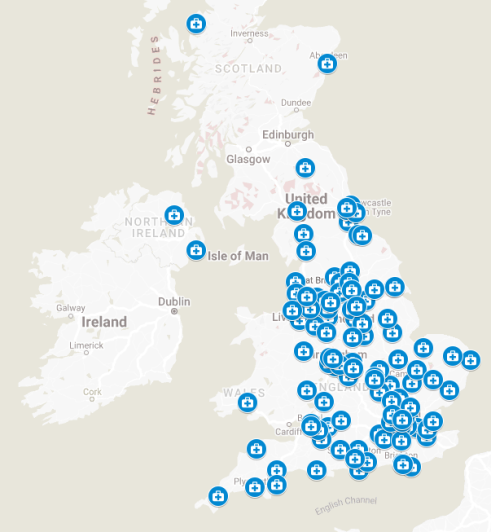 Bag Locations Map